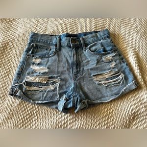 Aeropostale Ripped Jean Shorts